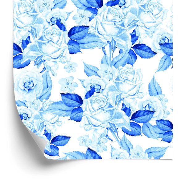 Behang Bloemen, Rozen, Bladeren, Planten, Natuur