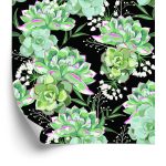 Behang Bloemen Met Cactussen