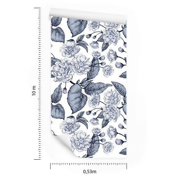 Behang Pruimenbloemen - Afbeelding 8
