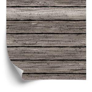 Behang Vervaagde Gebarsten Houten Plank