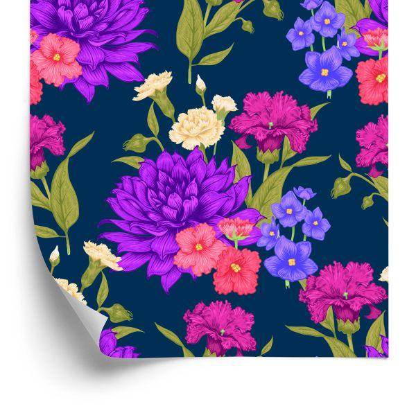 Behang Bloemboeket In Retrostijl