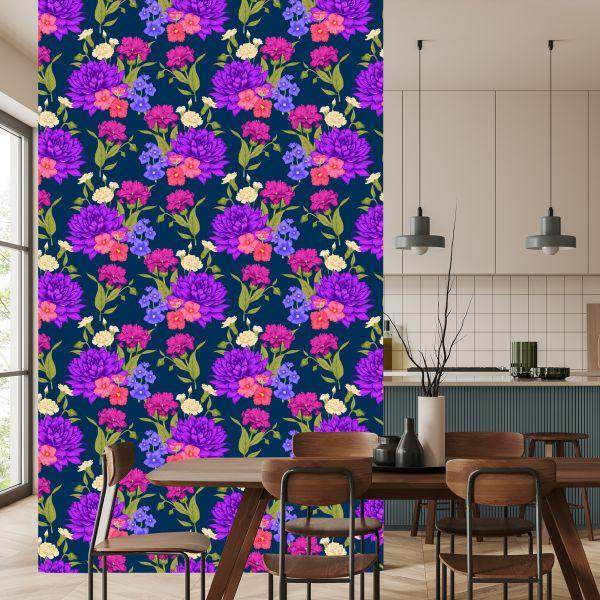 Behang Bloemboeket In Retrostijl - Afbeelding 4