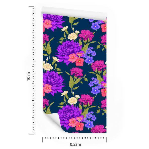 Behang Bloemboeket In Retrostijl - Afbeelding 8