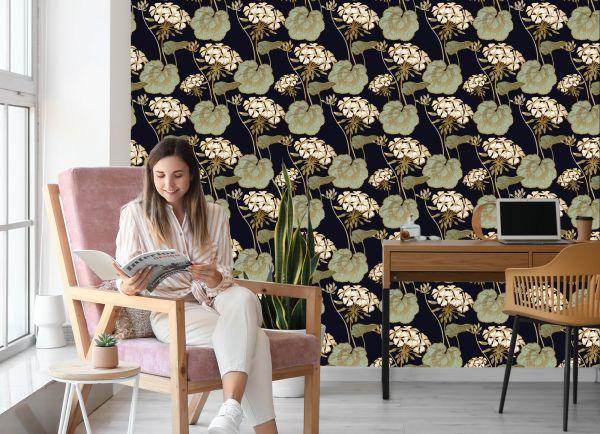 Behang Pelargonium Met Bladeren - Afbeelding 7