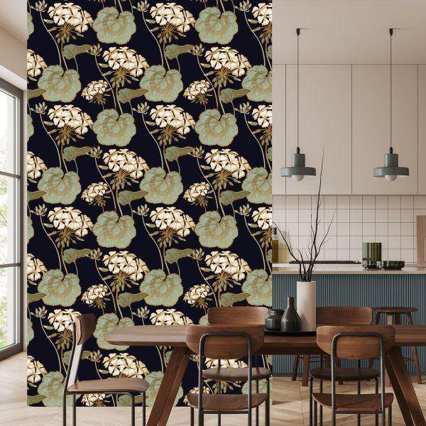 Behang Pelargonium Met Bladeren - Afbeelding 4