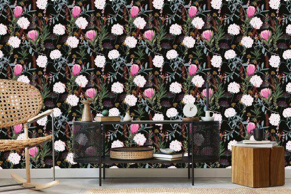 Behang Bloemcollage - Afbeelding 5