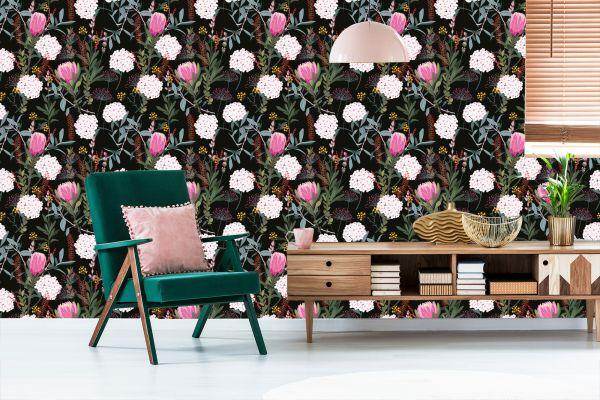 Behang Bloemcollage - Afbeelding 6