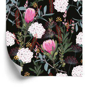 Behang Bloemcollage