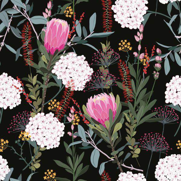 Behang Bloemcollage - Afbeelding 2