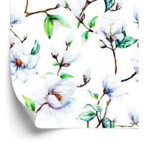 Behang Witte Magnolia