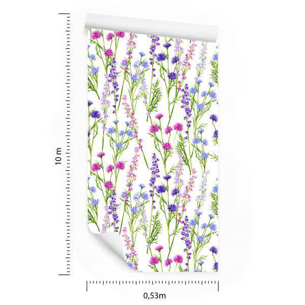 Behang Voor De Eetkamer Lentebloemen Van Wilde Planten - Afbeelding 8