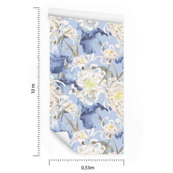 Behang Chrysanten En Irissen - Afbeelding 8