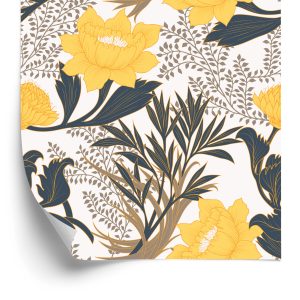 Behang Chrysanten En Pioenrozen