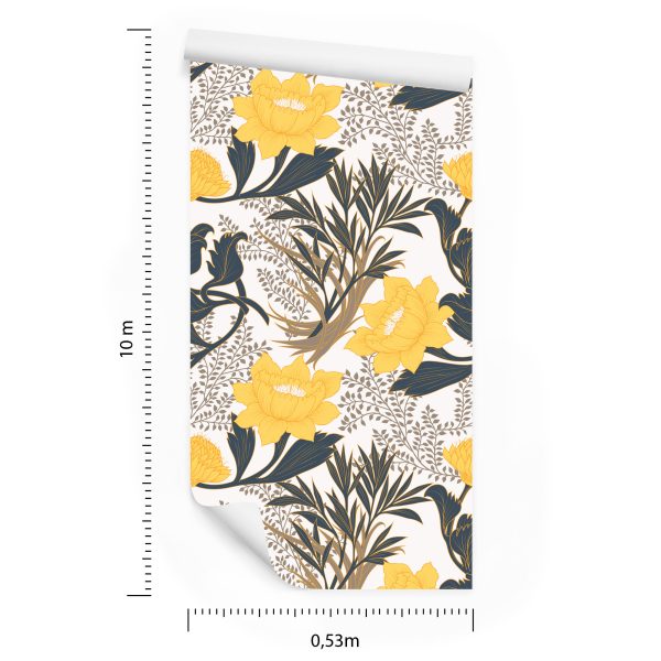 Behang Chrysanten En Pioenrozen - Afbeelding 8