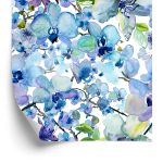 Behang Aquarel Geschilderde Orchideeën