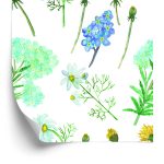 Behang Bloemen En Kruiden
