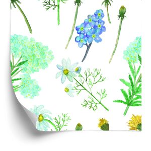 Behang Bloemen En Kruiden