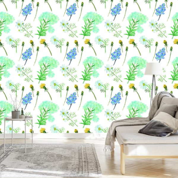 Behang Bloemen En Kruiden - Afbeelding 3