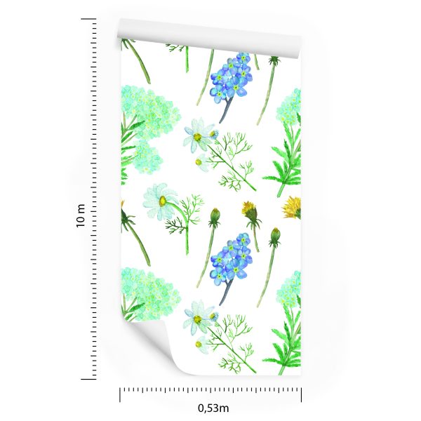Behang Bloemen En Kruiden - Afbeelding 8