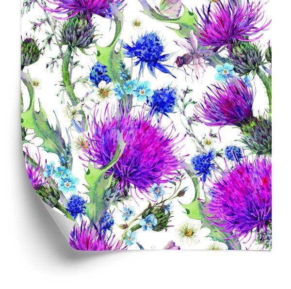 Behang Voor Eetkamer, Bloemen, Planten, Bladeren, Libel, Weide