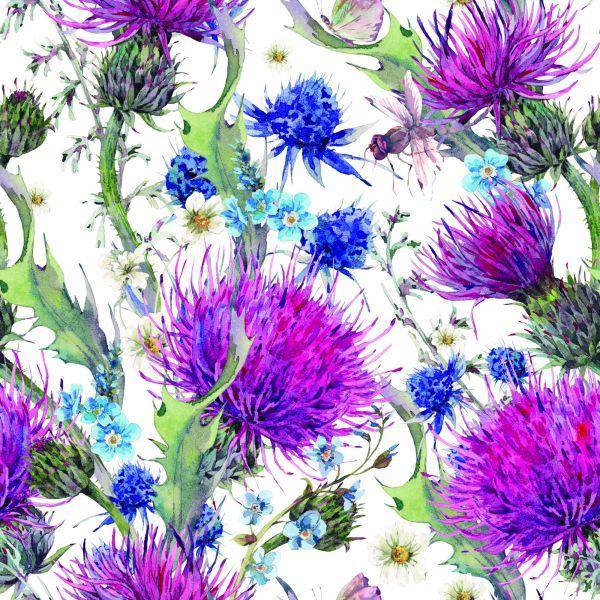 Behang Voor Eetkamer, Bloemen, Planten, Bladeren, Libel, Weide - Afbeelding 2