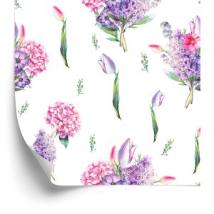 Behang Lavendel Met Bloemen