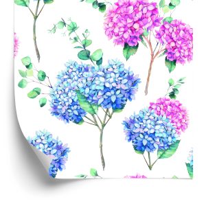 Behang Hortensia Met Eucalyptus
