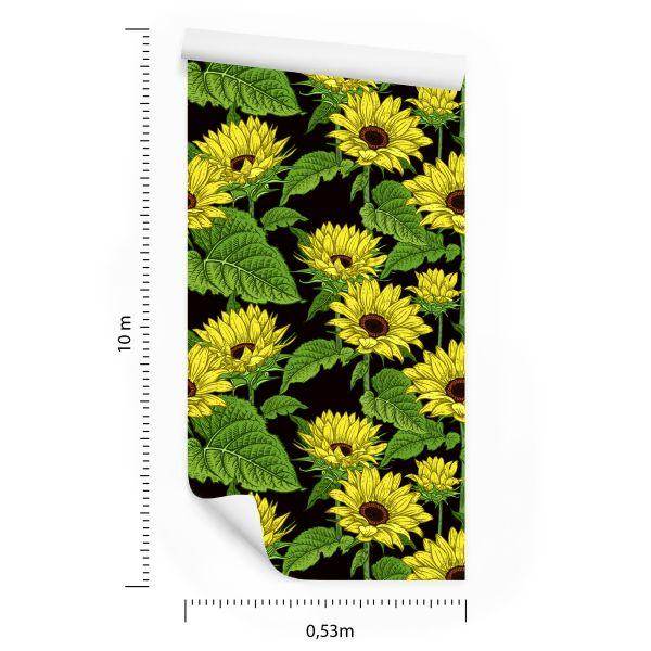 Behang Zonnebloemen - Afbeelding 8