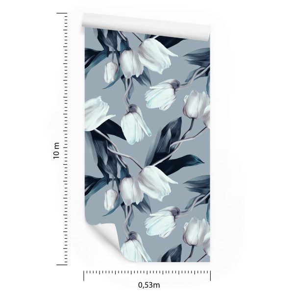 Behang Geschilderde Tulpen - Afbeelding 8