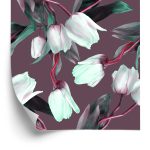 Behang Tulpen Met Rode Stengels