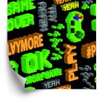 Behang Jeugdig Korrelig Kleurrijk Belettering 3D-Patroon
