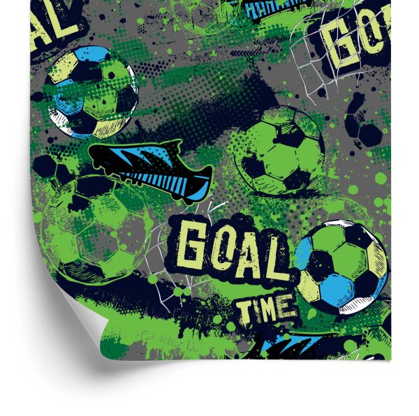 Behang Voetbal En Inscripties