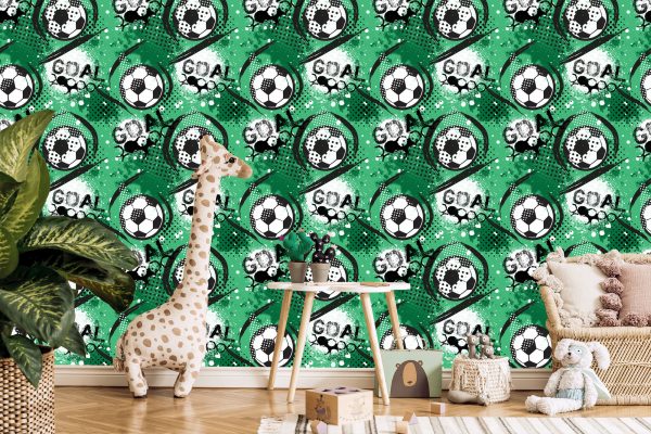 Behang Modieus Voetbalpatroon - Afbeelding 5
