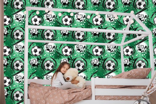 Behang Modieus Voetbalpatroon - Afbeelding 7