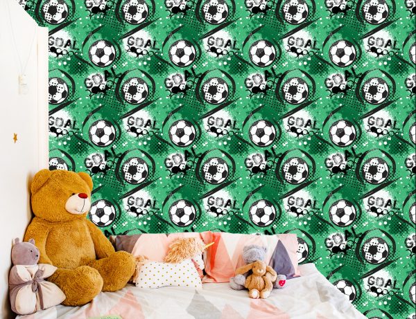 Behang Modieus Voetbalpatroon - Afbeelding 6