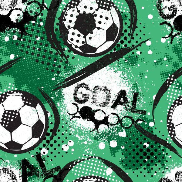 Behang Modieus Voetbalpatroon - Afbeelding 2