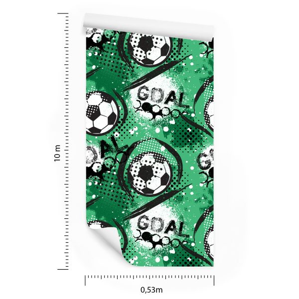Behang Modieus Voetbalpatroon - Afbeelding 8