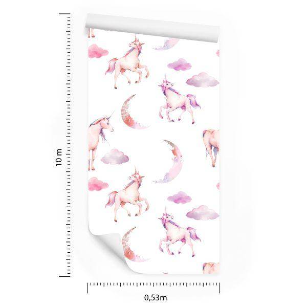 Behang Eenhoorns In De Wolken - Afbeelding 8