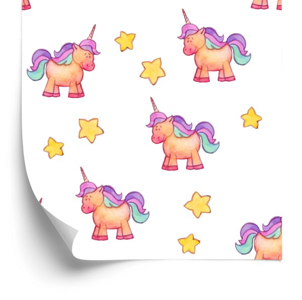 Behang Eenhoorns En Sterren