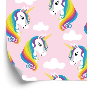 Behang Regenboog Eenhoorns