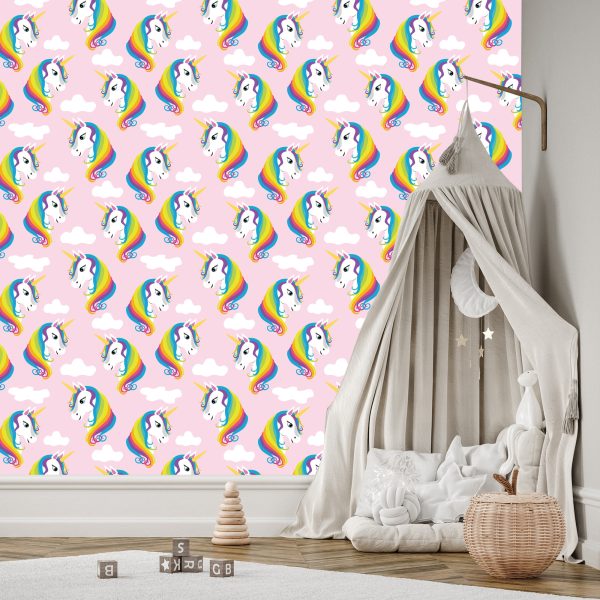 Behang Regenboog Eenhoorns - Afbeelding 3
