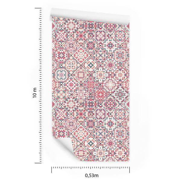 Behang Kleurrijk Mozaïek In Oosterse Stijl - Afbeelding 8