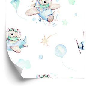 Behang Teddyberen In Vliegtuigen