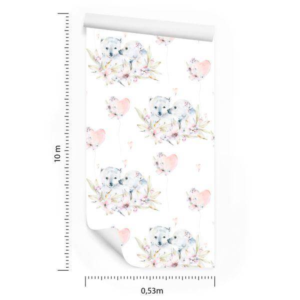 Behang Ijsberen Tussen Bloemen - Afbeelding 8