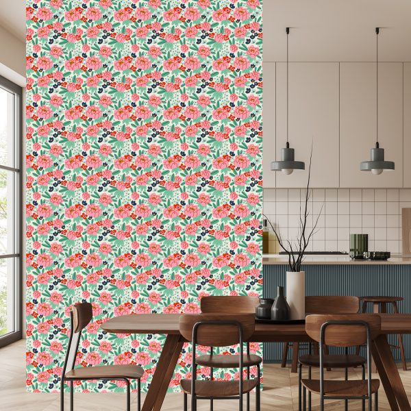 Behang Pioenrozen Zoals Getekend - Afbeelding 4