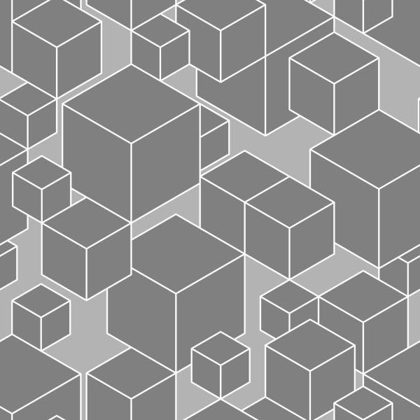 Behang Geometrisch - Grijze Kubussen - Afbeelding 2