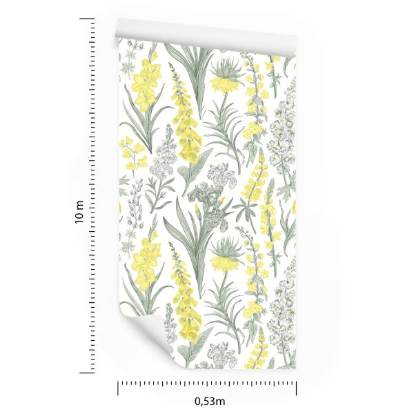 Behang Prachtige Bloemen In Vintage Stijl - Afbeelding 8