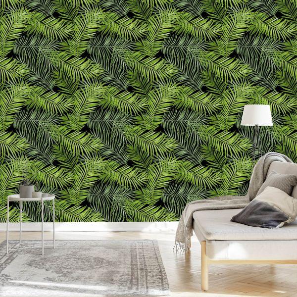 Behang Slanke Bladeren - Afbeelding 3