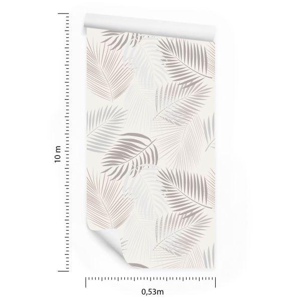 Behang Boho Grijze Bladeren - Afbeelding 8