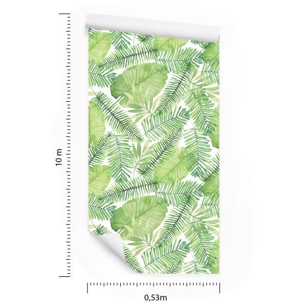 Behang Aquarel Bladeren - Afbeelding 8